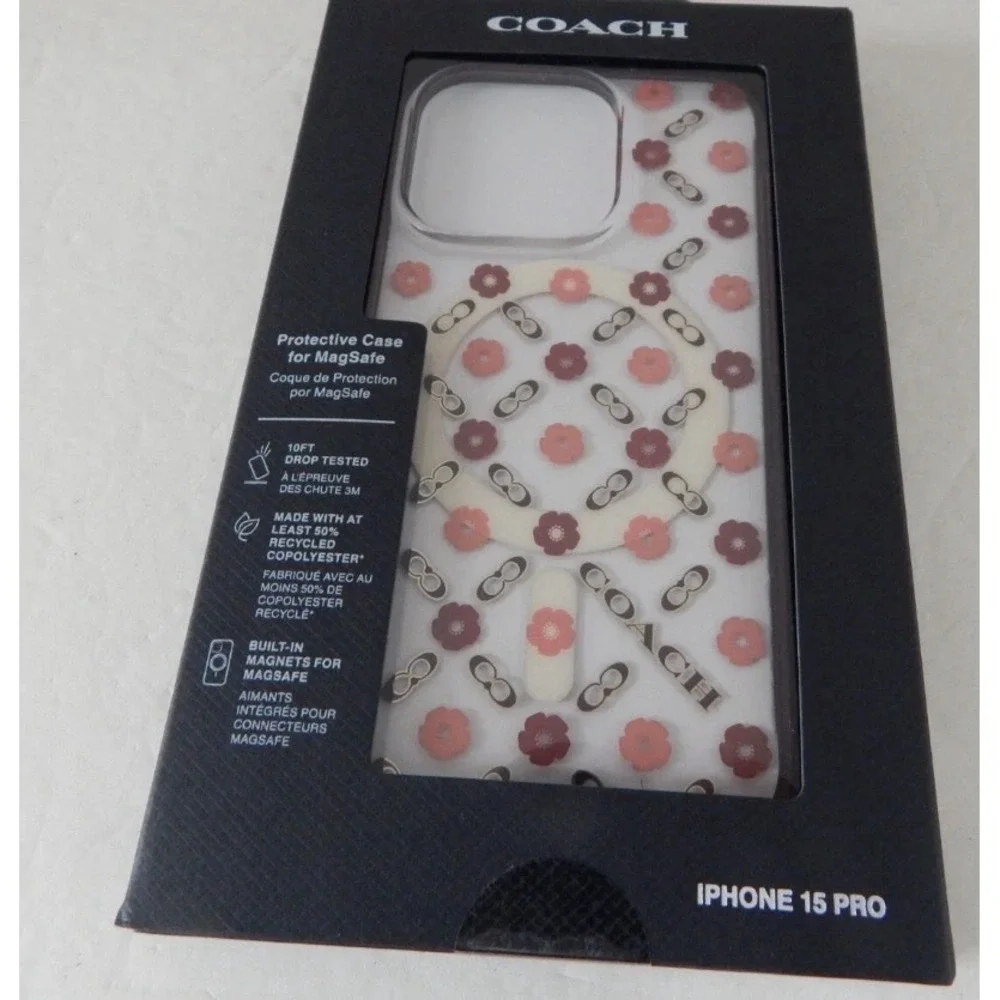 Coach New York Protective Case‎ with Magsafe For iPhone 15 Pro Clear/Multi NWT